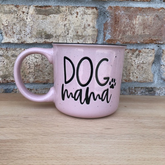 Dog Mama Coffee Te Ceramic  Large  Ping Black White Mug by Eccolo. - Picture 2 of 11